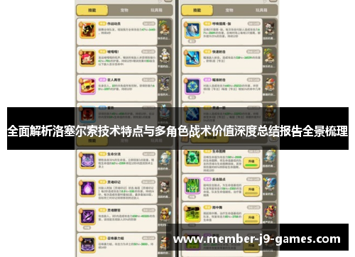 全面解析洛塞尔索技术特点与多角色战术价值深度总结报告全景梳理